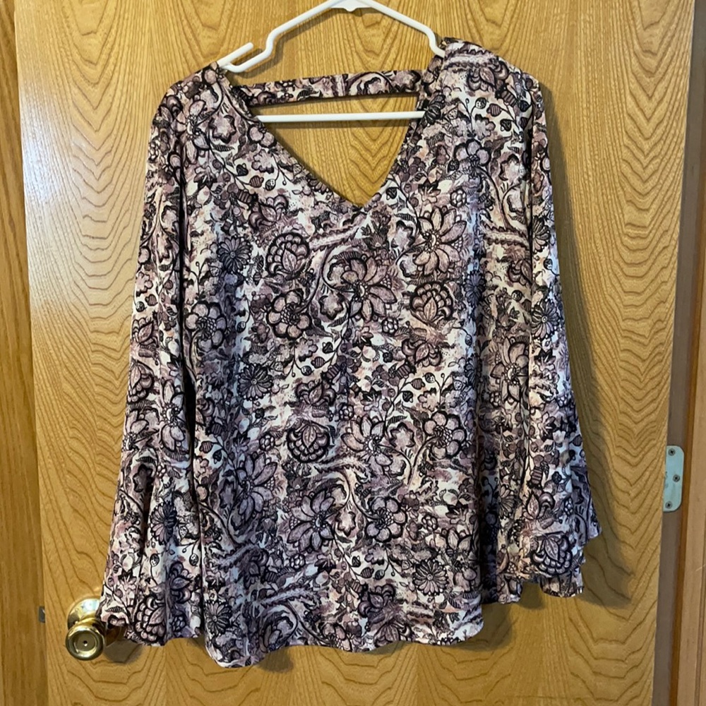 Dress blouse with bat sleeves size L